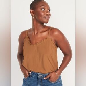 Ruffle Trim Old Navy Cooling Rayon Tan Camisole